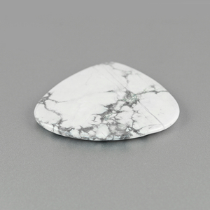 Gema Suelta de Howlita Natural con Corte Cabochón, Piedra de Nacimiento Certificada para Joyería, Forma de Pera, Tamaño Libre, Color Blanco - Product Image 2