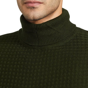 Suéter de cuello alto para hombre Suéteres Suéter de manga larga de punto de cuello alto transpirable - Product Image 3