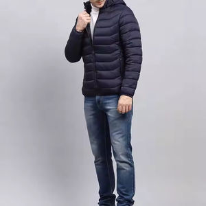 Zipper Closure <b>Packable</b> Lightweight Plus Size Men's Streetwear Canvas Casual Insulated Winter Outdoor Coat High Quality Puffer - Product Image 5
