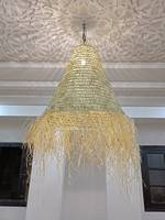 Luminaire en osier Abat-jour/suspension feuilles de palmier-fibre naturelle Maroc Emma gamme désert Seagrass