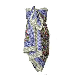 Venta al por mayor lote de bufanda decorativa estampada a mano Sanganeri estola de algodón puro bufanda India hecha a mano hermosas mujeres usan bufandas