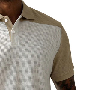 Polo de Punto Texturizado para Hombre, Manga Corta, Cuello Polo, Camisa Casual de Golf para Verano, Transpirable, Estilo Piqué, Moda Masculina para Uso Diario - Product Image 3