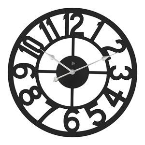 JUSTAMINUTE Black <b>Wall</b> <b>Clock</b> 60cm Model 21551N - Product Image 1