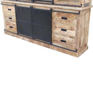 Aparador industrial con puerta corredera Armario alto de buffet con puertas correderas y cajones Gabinetes de gran venta - Product Image 6
