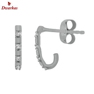 Pendientes de tuerca de piedras preciosas de circón blanco de nuevo diseño de Plata de Ley 925 para mujer, joyería fina para boda y fiesta, aniversario, incrustaciones - Product Image 6