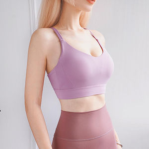 2024 meilleur matériel femmes soutien-gorge de sport personnalisé respirant entraînement Fitness porter à la mode Yoga sport soutien-gorge avec Services OEM - Product Image 4