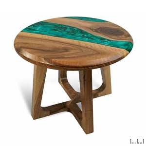 Luxury Custom <b>Epoxy</b> Resin Dining <b>Table</b> with Random Wood Pattern and Metal Legs Perfect for Living Room and Dining Space Decor - Product Image 3