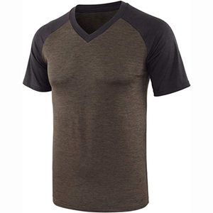 Personalizada de los hombres de color Heather cuello en V poliéster rayón Tri Blend camisetas para hombre camisa en blanco camiseta para hombres - Product Image 4