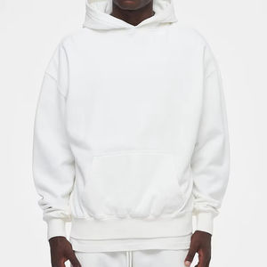 Sweat à capuche pour homme 100% coton épais épais éponge française de haute qualité Streetwear vierge surdimensionné logo personnalisé - Product Image 4