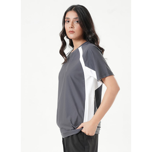 เสื้อยืดสีทึบสำหรับผู้หญิงใส่สบายวัสดุเป็นมิตรต่อสิ่งแวดล้อมผลิตจากโรงงาน - Product Image 6