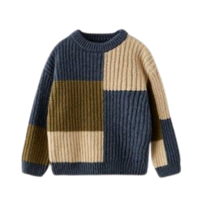 Suéter Infantil Cálido y Acogedor con Cuello Redondo, Ecológico, Fabricante OEM, Suéter de Punto de Algodón Suave para Invierno, Moda, Venta al por Mayor - Product Image 3