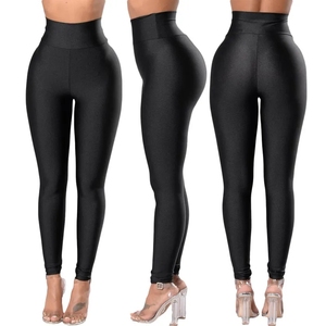 Mallas de Yoga de Color sólido para mujer, pantalones para Fitness, cintura elástica, mallas de entrenamiento para gimnasio para mujer, OEM personalizado - Product Image 6