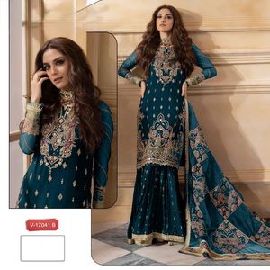 VELVET EMBROIDERED <b>Top</b> ORGANZA EMBROIDERED Dupatta VELVET EMBROIDERED Bottom - Product Image 3
