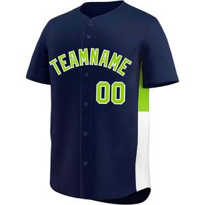 Maillot de baseball pressé à la chaleur sublimé chemise d'équipe personnalisée bouton complet respirant maille numéro nom uniforme de softball pour jeunes - Product Image 3