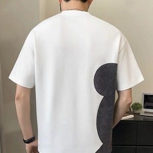 Verano 220G algodón camiseta de gran tamaño hombres mujeres Unisex coreano manga corta Camiseta básica suelta Tops Color sólido Hip Hop Y2K camisetas - Product Image 3