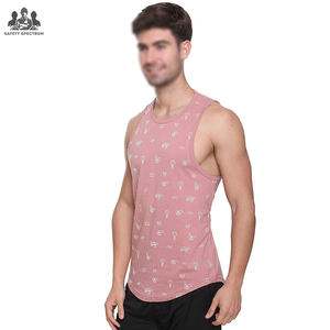 Camiseta sin mangas para hombre, elástica, de punto, transpirable, ecológica, de secado rápido, 100% algodón, informal, para entrenamiento muscular, personalizable, de verano. - Product Image 3
