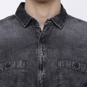 Modern Cut <b>Men's</b> Casual <b>Jeans</b> <b>Shirt</b>-100% Cotton Breathable Eco-Friendly Everyday Wear with Premium Finish and Contemporary Style - Product Image 6