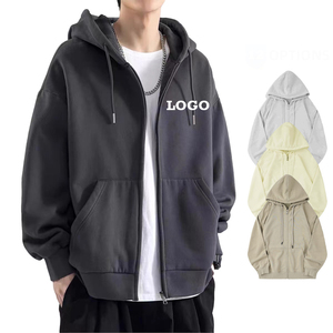 Sudadera con capucha multicolor personalizada con cremallera ecológica de talla grande con cordón Sudadera con capucha a prueba de viento transpirable fabricante caliente diseño en blanco - Product Image 1