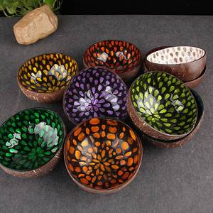 แม่ของมุกราคาถูกตกแต่งเพ้อฝันธรรมชาติทำด้วยมือเคลือบกะลามะพร้าวชามจากแบรนด์เวียดนาม - Product Image 5