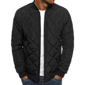 Veste matelassée classique en toile avec fermeture éclair, manteau d'hiver unisexe, imperméable, pour sports de plein air, commandes OEM - Product Image 2
