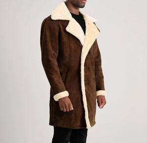 Manteau d'hiver personnalisé de haute qualité OEM pour hommes, vente en gros, nouveau style, manteau en cuir classique, col montant, imperméable, respirant - Product Image 2