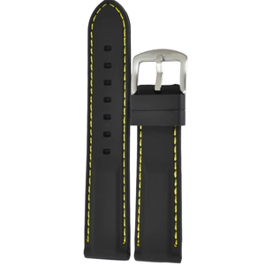 Bracelet de montre intelligent unisexe JD003 noir YS Sport en silicone avec boucle en acier inoxydable, souple et réglable, pièce de rechange pour montre - Product Image 1