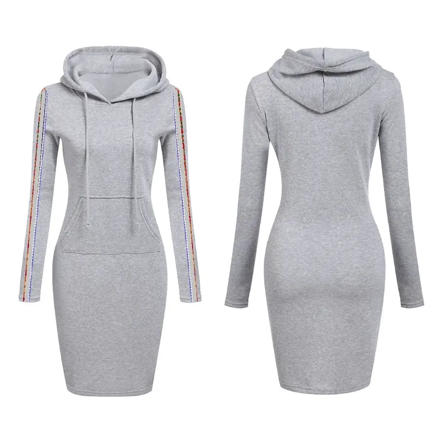 Latest Design Womens Muslim Modest Fleece Hoodies Fashion Dress With Style Hijab Activewear Training Sweatshirts