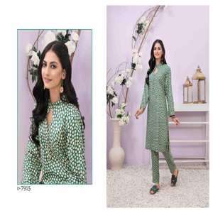 Última colección de la marca Tawakkal, camisa de lino con estampado Digital, traje de pantalón, superventas para adultos, ropa India paquistaní - Product Image 3