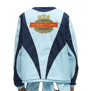 Sudadera con capucha de algodón 100% de alta calidad con logo personalizado, estilo vintage, con cremallera, de felpa francesa, lavado ácido, 360 g/m², gruesa, de gran peso, con patchwork a cuadros, oversize. - Product Image 2