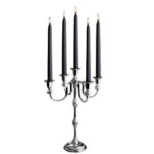 Support de bougie artisanal classique pour mariage et table à manger, candélabre de haute qualité à 5 bras en métal plaqué or - Product Image 2