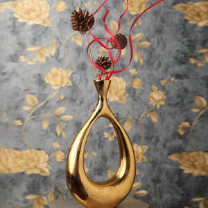 Florero de hierro costero más vendido, hecho a mano, chapado en oro Premium de aluminio, Decoración de mesa elegante para bodas, jarrones de Metal - Product Image 2