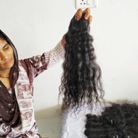 Pelo humano natural al por mayor precio de fábrica paquete ondulado trama sin procesar cutícula alineada cabello humano peruano virgen