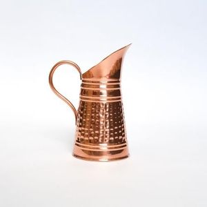 Jarra de cobre natural con construcción sin costuras y superficie lisa diseñada para almacenar agua potable o uso ritual - Product Image 3