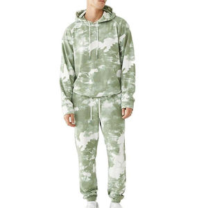 .Custom Thick Mens Tie-Dye Tracksuit Sweatsuit Breathable Long Sleeve Casual Two-Piece Sportswear Jogging <b>Suit</b> for Adults - Product Image 1