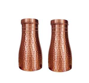 Botella de cobre hecha a mano eco segura duradera aumenta el metabolismo mejora la inmunidad diseño a prueba de fugas para gimnasio y usuarios domésticos - Product Image 1