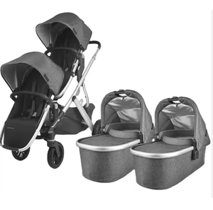 NOUVEAU Poussette pliable de haute qualité V2, cadre portable, 0-3 ans, capacité 20 kg, Emmett Green Melange - Product Image 1