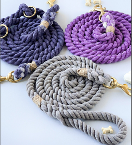 Solid Cotton <b>Dog</b> Rope <b>Leash</b> Pet Supplies Accessory Customized Colored Cotton Rope Handmade <b>Dog</b> <b>Leash</b> Pet <b>Leash</b> Set - Product Image 1