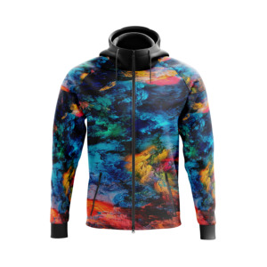Sweat-shirts à capuche bleus, échantillon gratuit, 100% coton, épais, en molleton français, poids lourd, impression personnalisée du logo, sweat-shirts pour hommes - Product Image 1