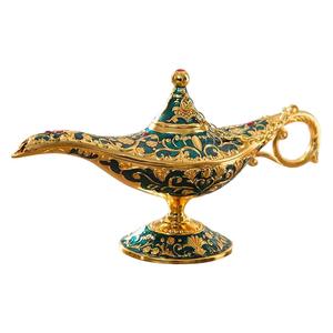 Lámpara decorativa de Aladino de latón de alta calidad con Color azul cielo y acabado pulido para decoración del hogar Metal Aladdin Chirag - Product Image 3