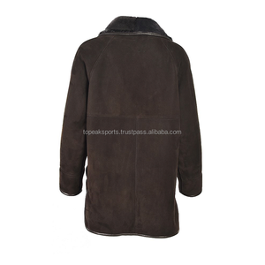 2026 OEM <b>Top</b> Trending Dark Brown Sheepskin Leather Shearling Coat For Women's High Quality Low Moq Plus-Size Winter Fashion Coat - Product Image 2