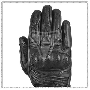Gants de moto unisexes longs et courts, en cuir, durables, de haute qualité, équipement de protection pour l'hiver - Product Image 6