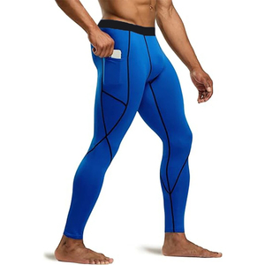 Premium Quality Men Mid-Waist Compression Pants Gym And Sportswear Fitness Running <b>Tights</b> For Men Yoga Leggings - Product Image 1