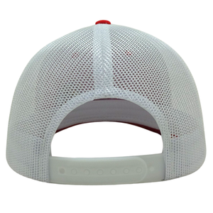 Sombrero de camionero rojo bordado, gorra estructurada con patrón de dibujos animados de 6 paneles, malla blanca, hebilla de plástico de un solo pecho, Unisex de alta calidad - Product Image 6