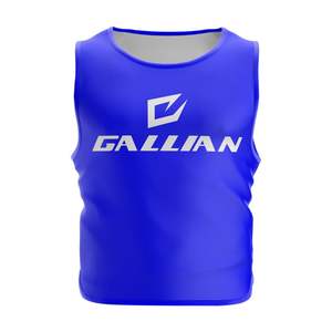 ผ้ากันเปื้อนสำหรับฝึกฟุตบอลแบบตาข่ายผ้าโพลีเอสเตอร์100% เสื้อฟุตบอลแขนกุดน้ำหนักเบาออกแบบได้ตามต้องการ - Product Image 5