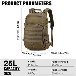 Mochila táctica OEM con logotipo personalizado estampado bordado al aire libre senderismo Camping bolsa de viaje duradero proveedor de gran capacidad - Product Image 5