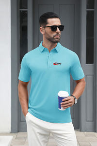 เสื้อยืดผู้ชายพิมพ์ลายด้านหน้า ผ้าสแปนเด็กซ์/โพลีเอสเตอร์ กันยับ สำหรับใส่ลำลอง ซึมซับเหงื่อ แห้งเร็ว ผลิตโดยโรงงาน ODM - Product Image 5