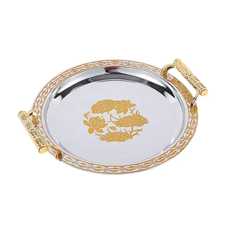 Rechteckige Parfüm-Schale Schmuck-Organisator Couchtisch Tischentasche dekorativer arabischer Gold-Spiegel-Schale