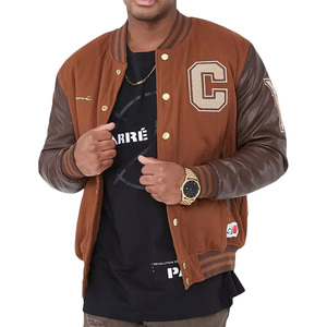 Vestes en laine avec logo personnalisé de qualité supérieure patchs brodés Vestes Letterman de baseball pour hommes Blouson bombardier de baseball pour hommes - Product Image 1