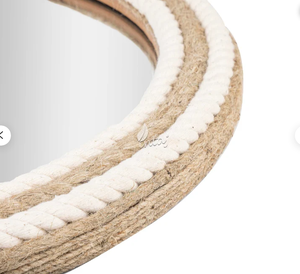 New Style Jute and Cotton Rope Style Custom Home Decor Round Macrame <b>Hanging</b> <b>Wall</b> Decorative Mirror with <b>Boho</b> Fringe - Product Image 2