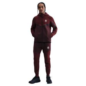 <b>Mens</b> Tech Fleece Windrunner Full Zip Hooded <b>Jacket</b> Waterproof Windproof Breathable Front Crimson <b>Lightweight</b> Warm Athletic - Product Image 4